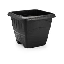 kit 5 vasos plástico quadrado 11 litros para jardim