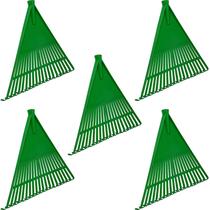 Kit 5 Vassouras de Plástico Jardim Grama Rastelo Sem Cabo FS Kit 5 Vassouras de Plástico Jardim Grama Rastelo Sem Cabo FS