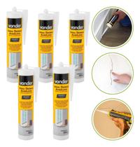 Kit 5 Veda Trinca Parede Acrílico Vedação de Juntas 450g