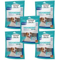 Kit 5 Veggiedent Fresh 15 Tiras P/ Cães De 5 A 10 Kg Virbac