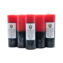 Kit 5 velas votiva 7 dias 260g (vermelha e preta)