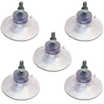 Kit 5 Ventosas de 40mm (4 cm) PVC Cristal C/Parafuso e Porca Kit 5 Ventosas de 40mm (4 cm) PVC Cristal C/Parafuso e Porca