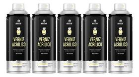Kit 5 Verniz Spray Acrílico MTN 400ml Secagem Ultrarrápida