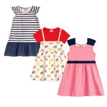 Kit 5 Vestido de Bebê Menina P ao G Barato - Produto Nacional