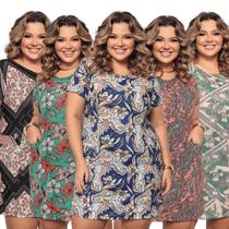 Kit 5 Vestido Plus Size com Bolso
