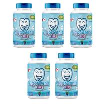Kit 5 VigorDente Kids Uva 5x60 Comprimidos Unilife Kit 5 VigorDente Kids Uva 5x60 Comprimidos Unilife