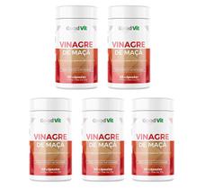 Kit 5 Vinagre De Maçã Ácido Acético 60 Capsulas - Good Vit