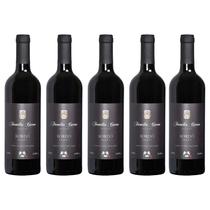 Kit 5 Vinhos Bordo Suave Família Carra 750 Ml