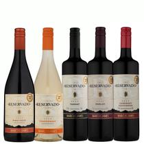 Kit 5 Vinhos Finos Selecionados Vinicula Aurora Marcus James