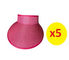 Kit 5 Viseiras Tiara Arco Rosa Praia Personalizar aba 12cm Kit 5 Viseiras Tiara Arco Rosa Praia Personalizar aba 12cm