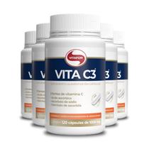 Kit 5 Vita C3 Vitamina C Vitafor 120 cápsulas