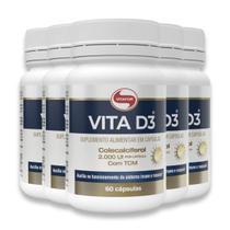 Kit 5 Vita D3 Vitamina D 60 Cápsulas Vitafor Kit 5 Vita D3 Vitamina D 60 Cápsulas Vitafor