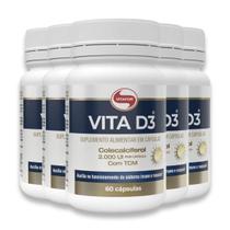 Kit 5 Vita D3 Vitamina D 60 Cápsulas Vitafor Kit 5 Vita D3 Vitamina D 60 Cápsulas Vitafor