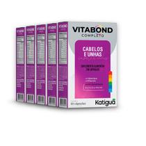 Kit 5 Vitabond Completo Cabelos e Unhas Katiguá 60 Cápsulas