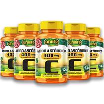Kit 5 Vitamina C Ácido Ascórbico Unilife 120 Caps Veganas Kit 5 Vitamina C Ácido Ascórbico Unilife 120 Caps Veganas