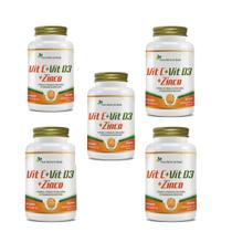 Kit 5 Vitamina C + Vitamina D3 + Zinco 5x60 cps Flora Nativa Kit 5 Vitamina C + Vitamina D3 + Zinco 5x60 cps Flora Nativa