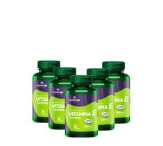 Kit 5 Vitamina E D-alfa-tocoferol - 60Caps - Antioxidante