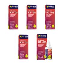 Kit 5 Vitamina K2 + D3 5x30ml Sabor Frutas Vermelhas Maltta Kit 5 Vitamina K2 + D3 5x30ml Sabor Frutas Vermelhas Maltta