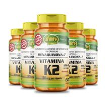 Kit 5 Vitamina K2 menaquinona mk7 60 cápsulas Unilife