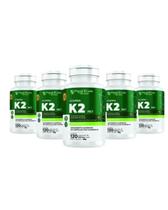 Kit 5 Vitamina K2 Mk7 Menaquinona 7 240 Caps Floral Ervas - Floral Ervas Do Brasil