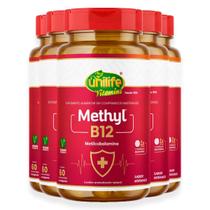 Kit 5 Vitamina Methyl B12 Unilife Morango 60 comprimidos Kit 5 Vitamina Methyl B12 Unilife Morango 60 comprimidos