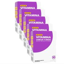 Kit 5 Vitamina Para Cabelos E Unhas 30 Cápsulas Vita Mune - CIMED