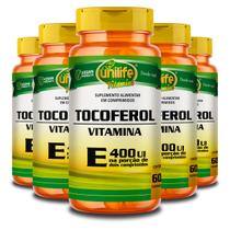 Kit 5 VitaVitamina E Tocoferol Unilife 60 Comprimidos Kit 5 VitaVitamina E Tocoferol Unilife 60 Comprimidos