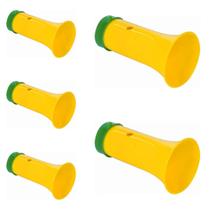 KIT 5 Vuvuzela Buzina Corneta Copa Brasil Pequena