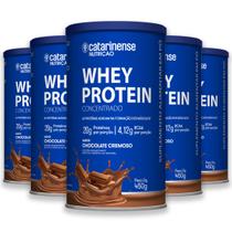 Kit 5 Whey Protein Concentrado Catarinense 450g Chocolate