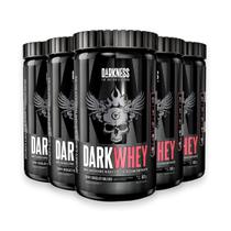 Kit 5 Whey Protein DarkWhey 100% Darkness Chocolate Maltado 900g