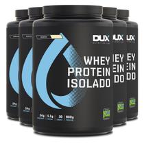 Kit 5 Whey Protein Isolado Dux Baunilha 900g