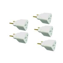 Kit 5 x Adaptador para Tomada 20A Branco