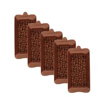 Kit 5 x Formas Silicone Barra Chocolate Aerado De 100 Gramas