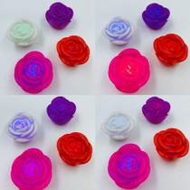 Kit 50 Abajur Luminária Rosa De Led Decoração Festa Enfeite