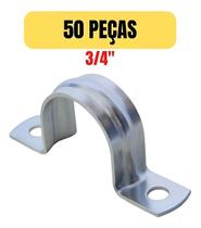 Kit 50 Abracadeira Tipo U Simples Leve 3/4 Polegada Kit 50 Abracadeira Tipo U Simples Leve 3/4 Polegada