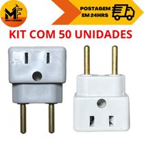 Kit 50 Adaptador de Tomada Multiuso Plug Bob Esponja T benjamin 10/20 Amperes - 250V