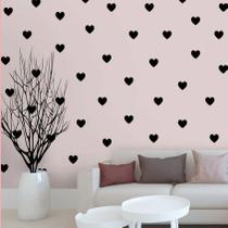 Kit 50 Adesivos Decorativos de parede - Corações (5x3) cm