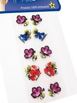 Kit 50 Adesivos para Unhas Strass Nail, 100% Artesanal