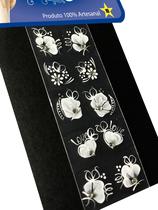 Kit 50 Adesivos Unhas Strass Nail, Artesanal, Branquinho Kit 50 Adesivos Unhas Strass Nail, Artesanal, Branquinho