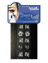 Kit 50 Adesivos Unhas Strass Nail, Artesanal, Branquinho