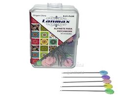 Kit 50 Alfinete Para Patchwork Cabeça De Flor Kit 50 Alfinete Para Patchwork Cabeça De Flor