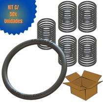 Kit 50 Anéis Vedação Borracha Preto Para Tubo PVC Esgoto 50mm Fortlev Kit 50 Anéis Vedação Borracha Preto Para Tubo PVC Esgoto 50mm Fortlev