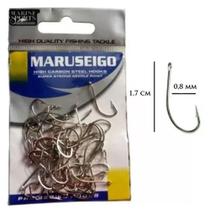 Kit 50 Anzóis de Pesca Marine Sports Maruseigo Nickel N-12