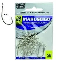 Kit 50 Anzol Pesca Marine Sports Maruseigo Nickel N-08 Kit 50 Anzol Pesca Marine Sports Maruseigo Nickel N-08