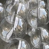 Kit 50 Balão Bubble Transparente Bobo 24 61 cm Bola Cristal para Decoração de Festa, Casamento, Aniversário Enchimento com Hélio ou Ar