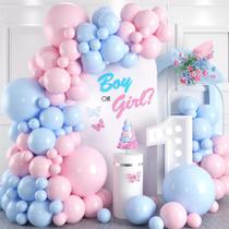 Kit 50 Balões Bexiga Candy Color Azul e Rosa - Chá de Bebê Chá Revelação Decoração Festa - Art Latex