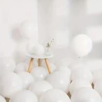 Kit 50 Balões Bexigas Brancos Lisos Tamanho 5 - Balão de Aniversário e Comemorações - Art Latex