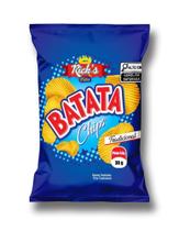 Kit 50 batatas chip's onduladas 30g rick's clássica
