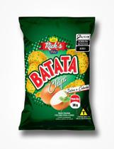 Kit 50 batatas chip's onduladas 30g rick's salsa e cebola