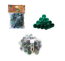 Kit 50 Bolinhas Gude Mista Lisa Carambola Resistente Vidro